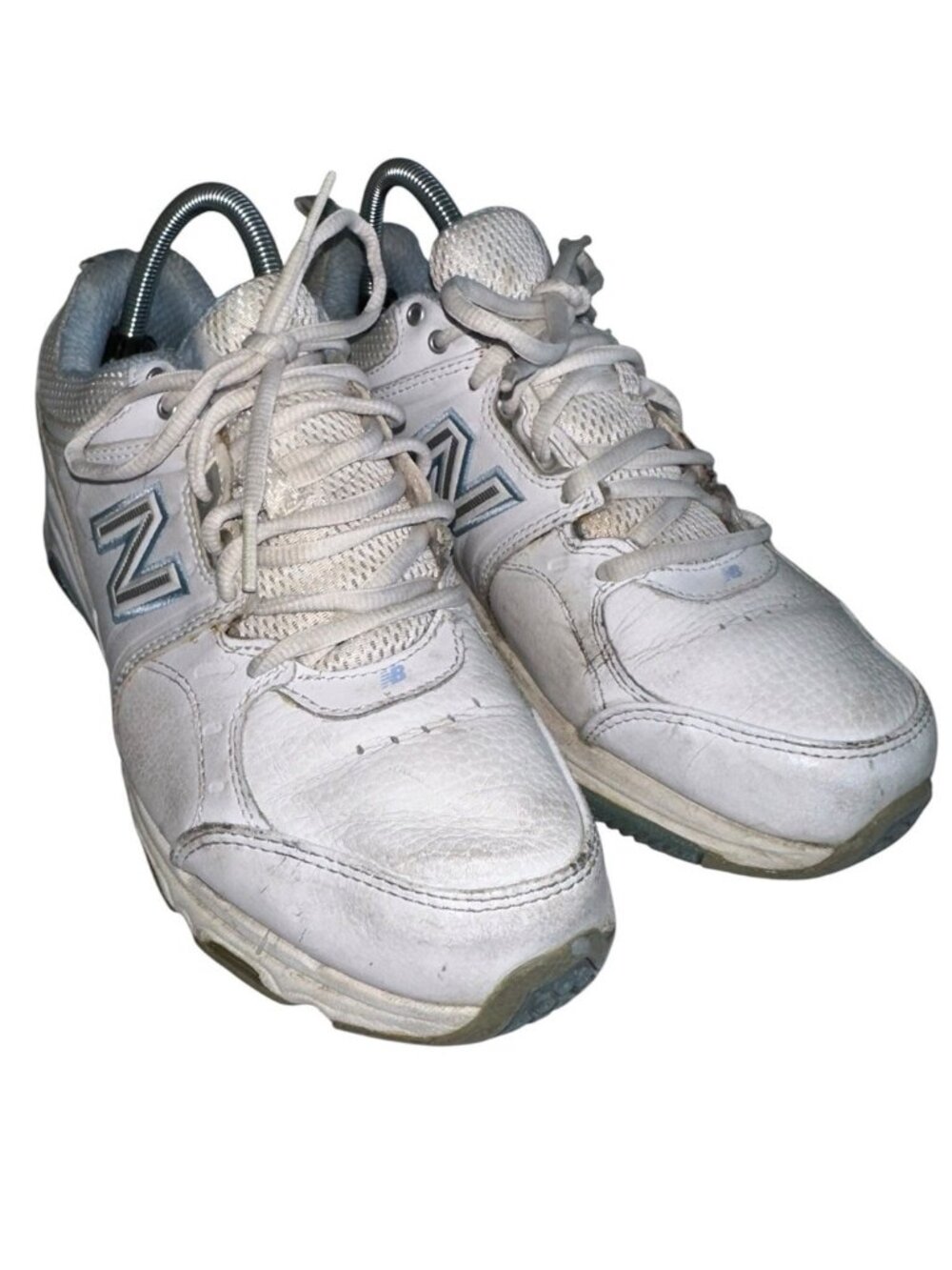 New Balance WX857V3 Women's Training Shoes White Blue Size 8.5 D Wide